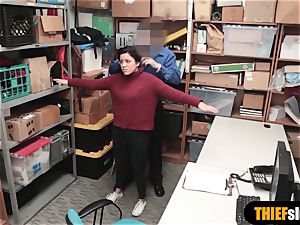 uber-cute latina shoplifter gets smashed by a mischievous mall cop